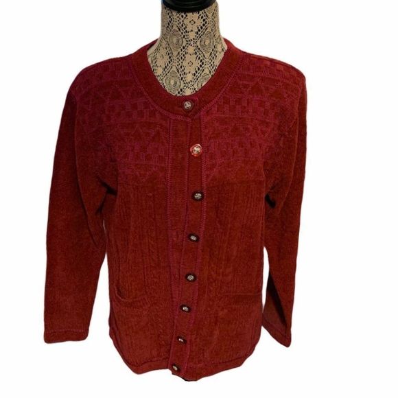 La Madona Grandma Button Up Cardigan Size Medium - Picture 1 of 5